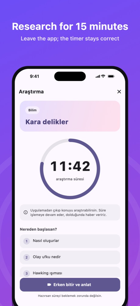 The 15-minute research countdown